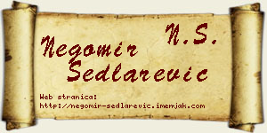 Negomir Sedlarević vizit kartica